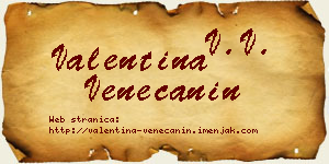 Valentina Venečanin vizit kartica